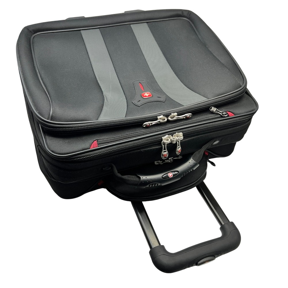 Rolling Carry On Briefcase Wenger Granada Black 17" Laptop Bag Travel